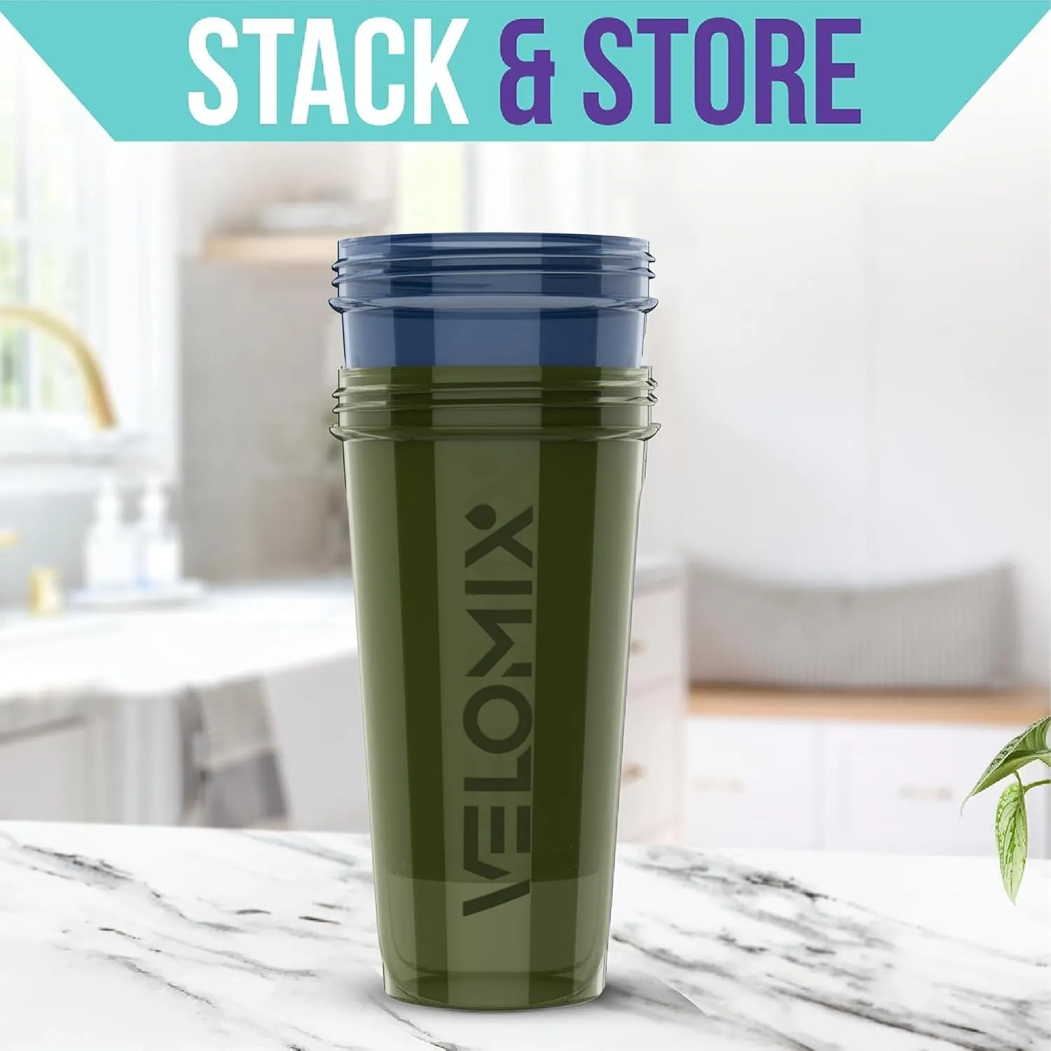 -2 Pack- 28 oz Protein Shaker Bottles for Protein Mixes - 2x Wire Whisk | Leak Proof Shaker Cups for Protein Shakes | Pre Workout Shaker Bottle | Shakers for Protein Shakes-Green&Blue
