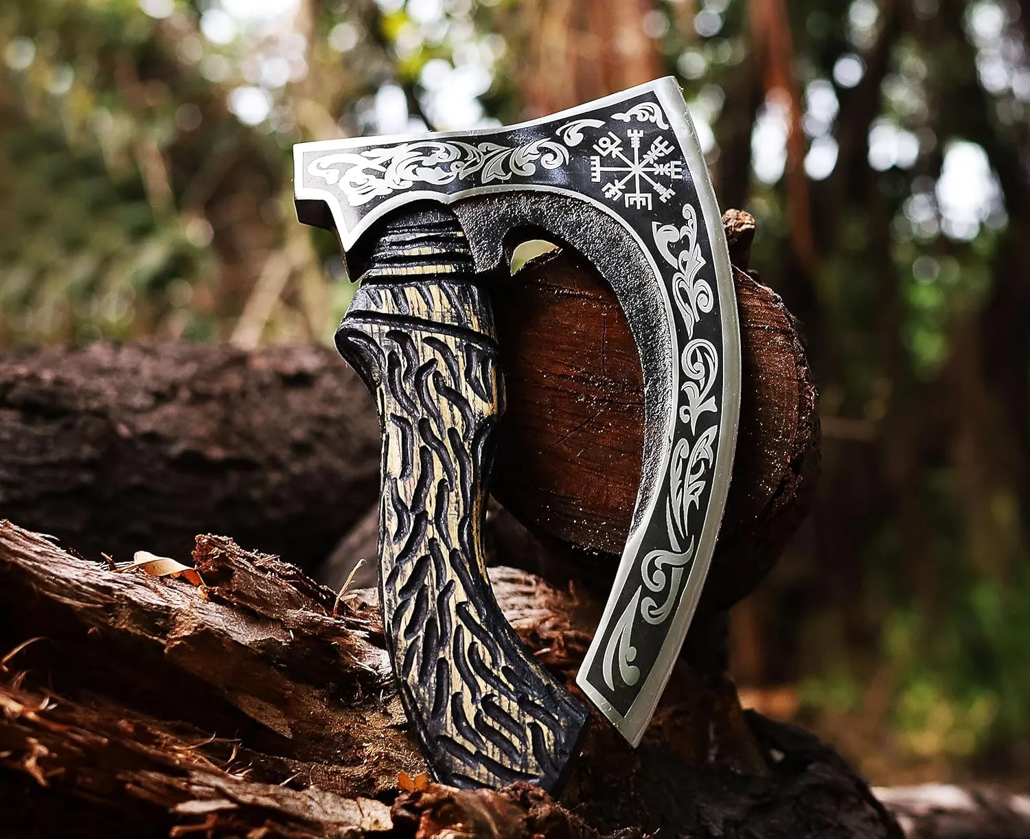 | Pizza Axe with Leather Sheath,Viking Pizza Axe,Hatchet,Throwing Axe,Hand Axe,Gift for him,Wood Working Tool,Viking Gifts for Men,Camping Hatchet,Tomahawk,Bearded Axe (WCA-027)