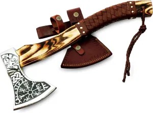 | Viking Axe,Hatchet,Throwing Axes,Hand Axe,Gifts for him,Wood Working Tool,Viking Gifts for Men,Camping Hatchet,Tomahawk,Bearded Axe