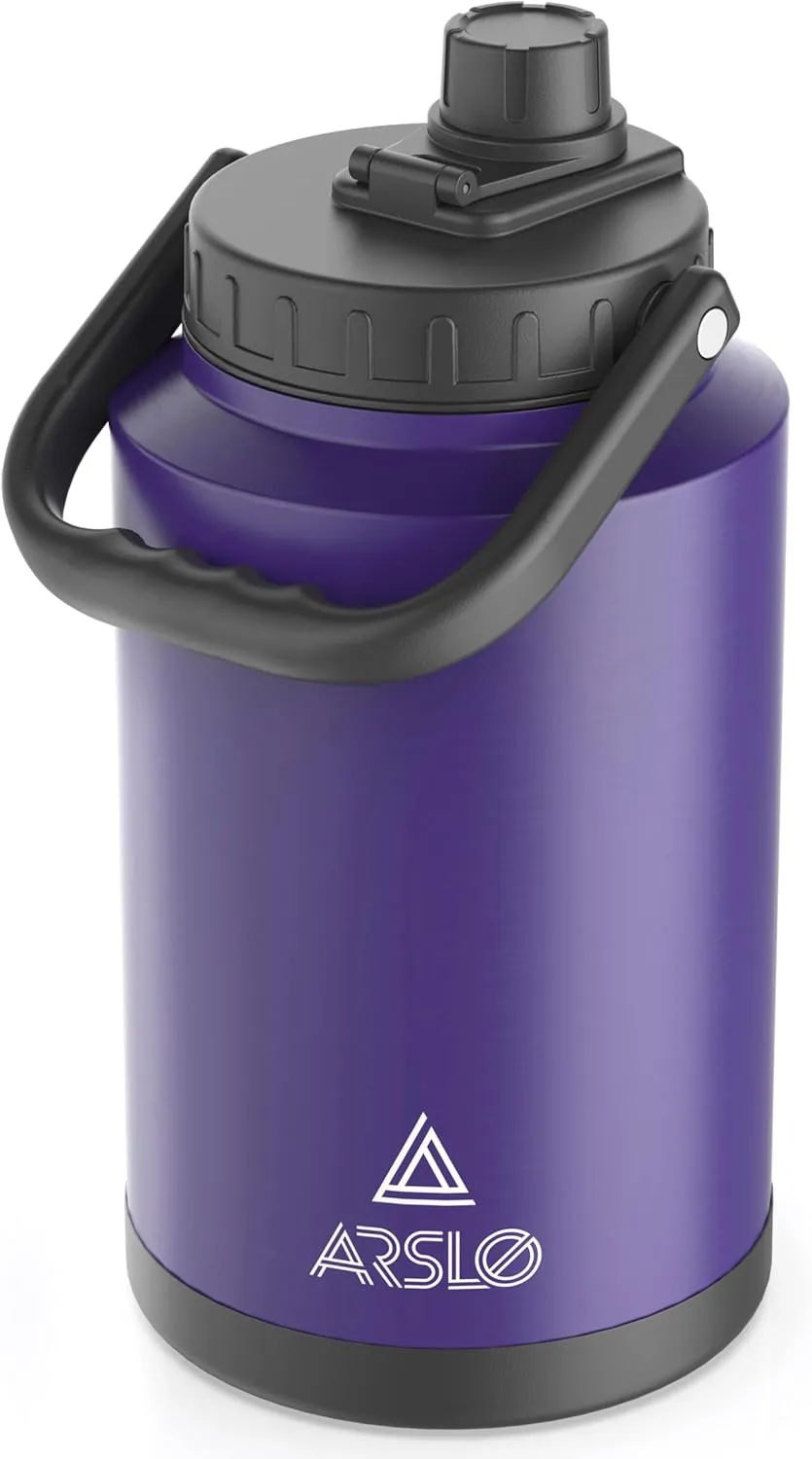 1 Gallon large Insulated Water Jug With Handle, One Gallon Insulated Water Bottle, 128oz Stainless Steel Water Jug, Big Thermos for Gym,Hiking,Camping&Travel