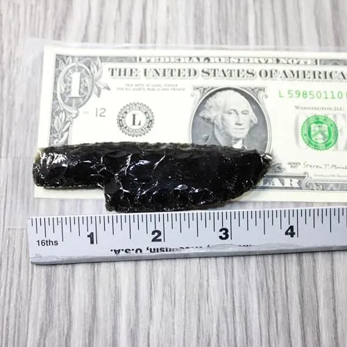 1 Small Obsidian Ornamental Knife Blade  #234-1  Mountain Man Knife