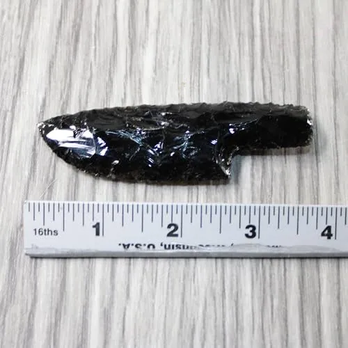1 Small Obsidian Ornamental Knife Blade  #234-1  Mountain Man Knife