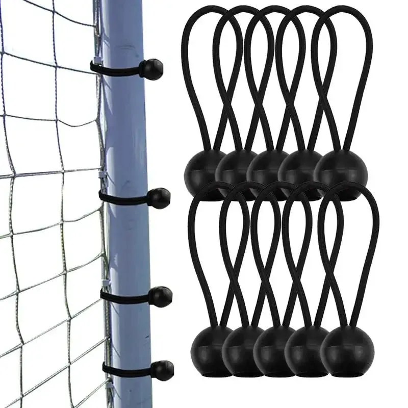10 Pcs Elastic Tent Fix Cords with Ball Bungee Loop Straps