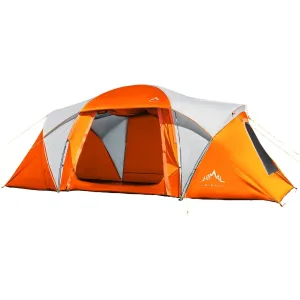 10 Person Family Tents for Camping Waterproof, Music Festival, Parties,2 Room Big Tent with 4 Large Mesh Windows, Double Layer, Easy Setup, Weather Resistant,18ft X 9ft X6.8ft