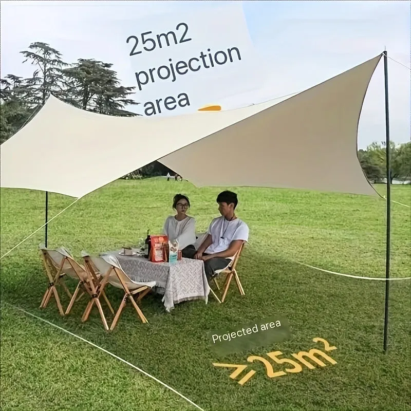 10-Person Oxford Fabric Camping Canopy Tent with Steel Frame, Waterproof UV Block Sunshade, Drawstring Closure, All-Season Outdoor Shelter for Beach, Hiking, Backyard, Valentine'S Day, Easter, Women'S Day, Mother'S Day, Independence Day