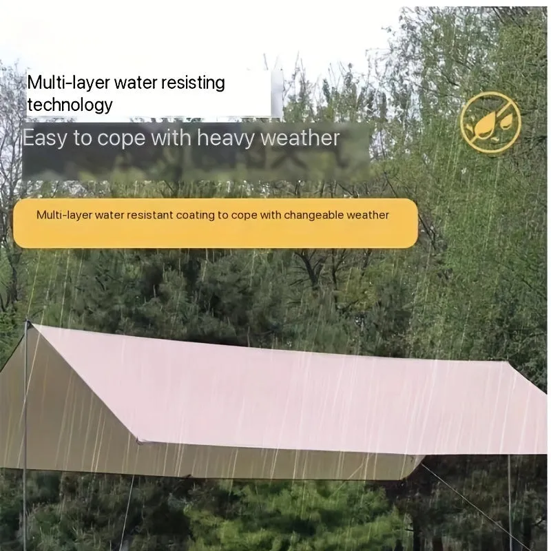 10-Person Oxford Fabric Camping Canopy Tent with Steel Frame, Waterproof UV Block Sunshade, Drawstring Closure, All-Season Outdoor Shelter for Beach, Hiking, Backyard, Valentine'S Day, Easter, Women'S Day, Mother'S Day, Independence Day