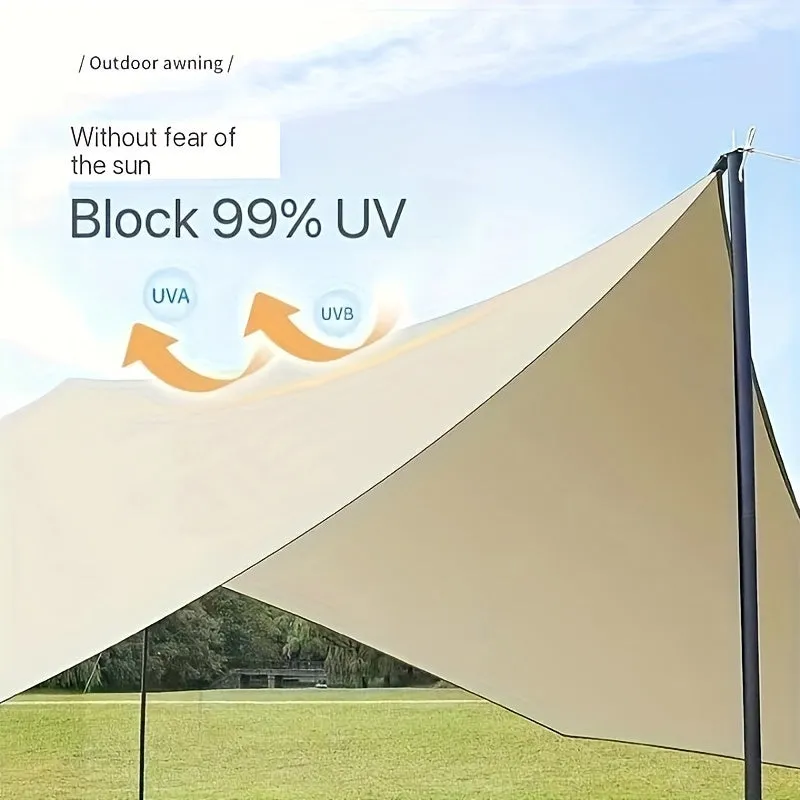10-Person Oxford Fabric Camping Canopy Tent with Steel Frame, Waterproof UV Block Sunshade, Drawstring Closure, All-Season Outdoor Shelter for Beach, Hiking, Backyard, Valentine'S Day, Easter, Women'S Day, Mother'S Day, Independence Day