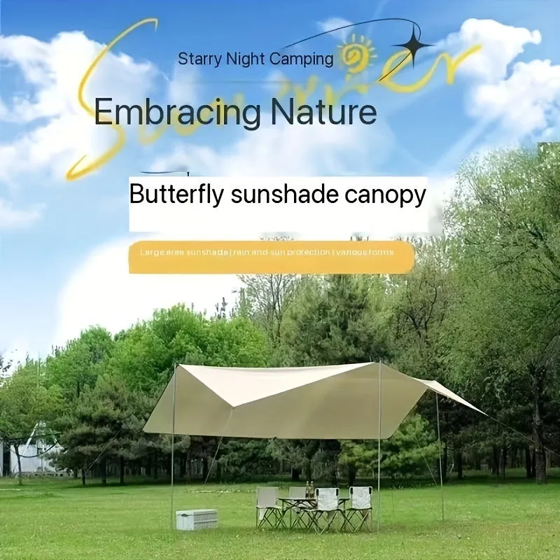 10-Person Oxford Fabric Camping Canopy Tent with Steel Frame, Waterproof UV Block Sunshade, Drawstring Closure, All-Season Outdoor Shelter for Beach, Hiking, Backyard, Valentine'S Day, Easter, Women'S Day, Mother'S Day, Independence Day
