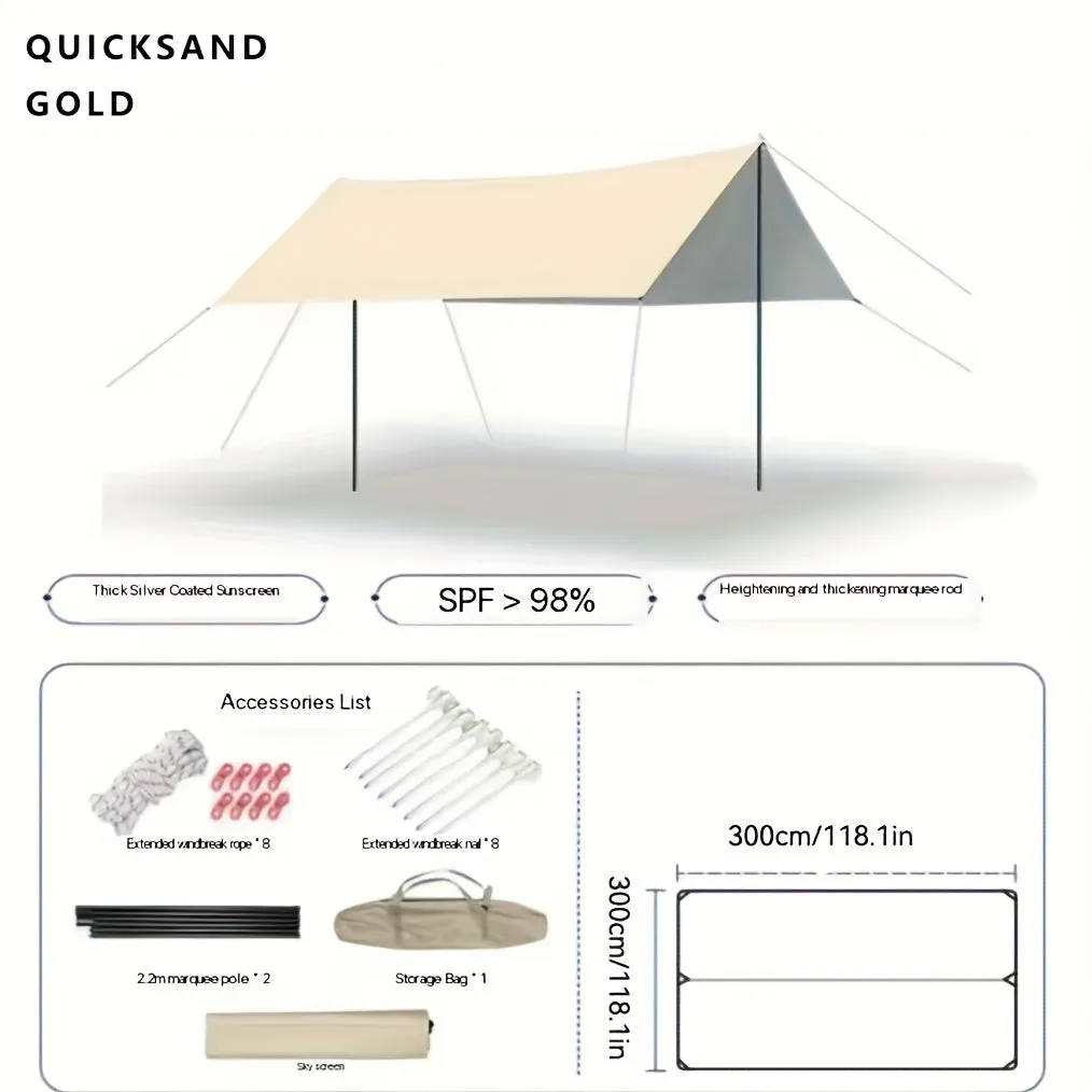 10-Person Oxford Fabric Camping Canopy Tent with Steel Frame, Waterproof UV Block Sunshade, Drawstring Closure, All-Season Outdoor Shelter for Beach, Hiking, Backyard, Valentine'S Day, Easter, Women'S Day, Mother'S Day, Independence Day