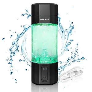 10000PPB  Hydrogen Water Bottle SPE PEM Technology Hydrogen Water Generator with Seven Colorful Light-Best Hydrogen Water Technology (Black)
