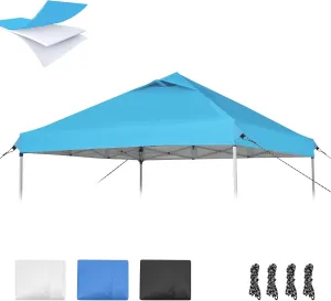 10x10 Canopy Replacement Top with Air Vent, Pop Up Canopy Replacement for Straight Leg Canopy Tent, Canopy Replacement Cover UV Resistant Waterproof for Garden Patio Camping (Top Only)(SkyBlue)
