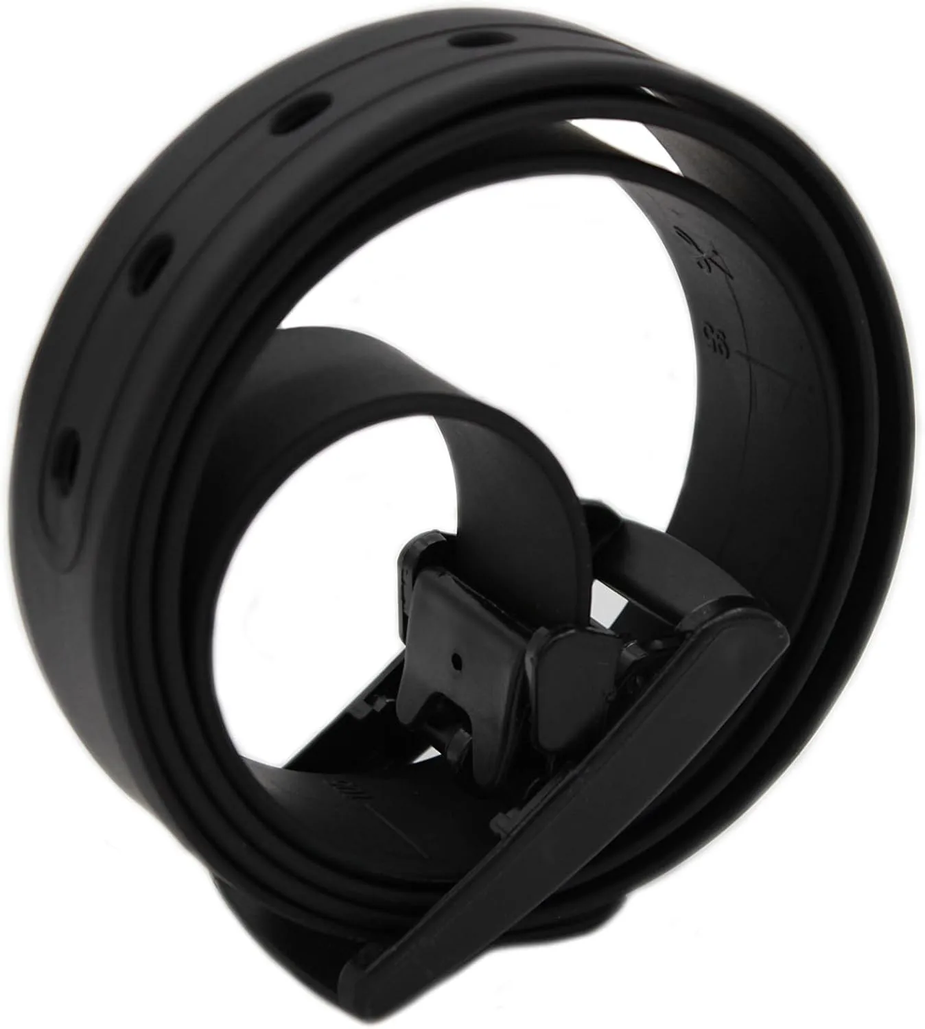 115x3.5cm Unisex Women Men Adjustable Rubber Belt Casual Plastic Belt Silicone Belt with Plastic Buckle
