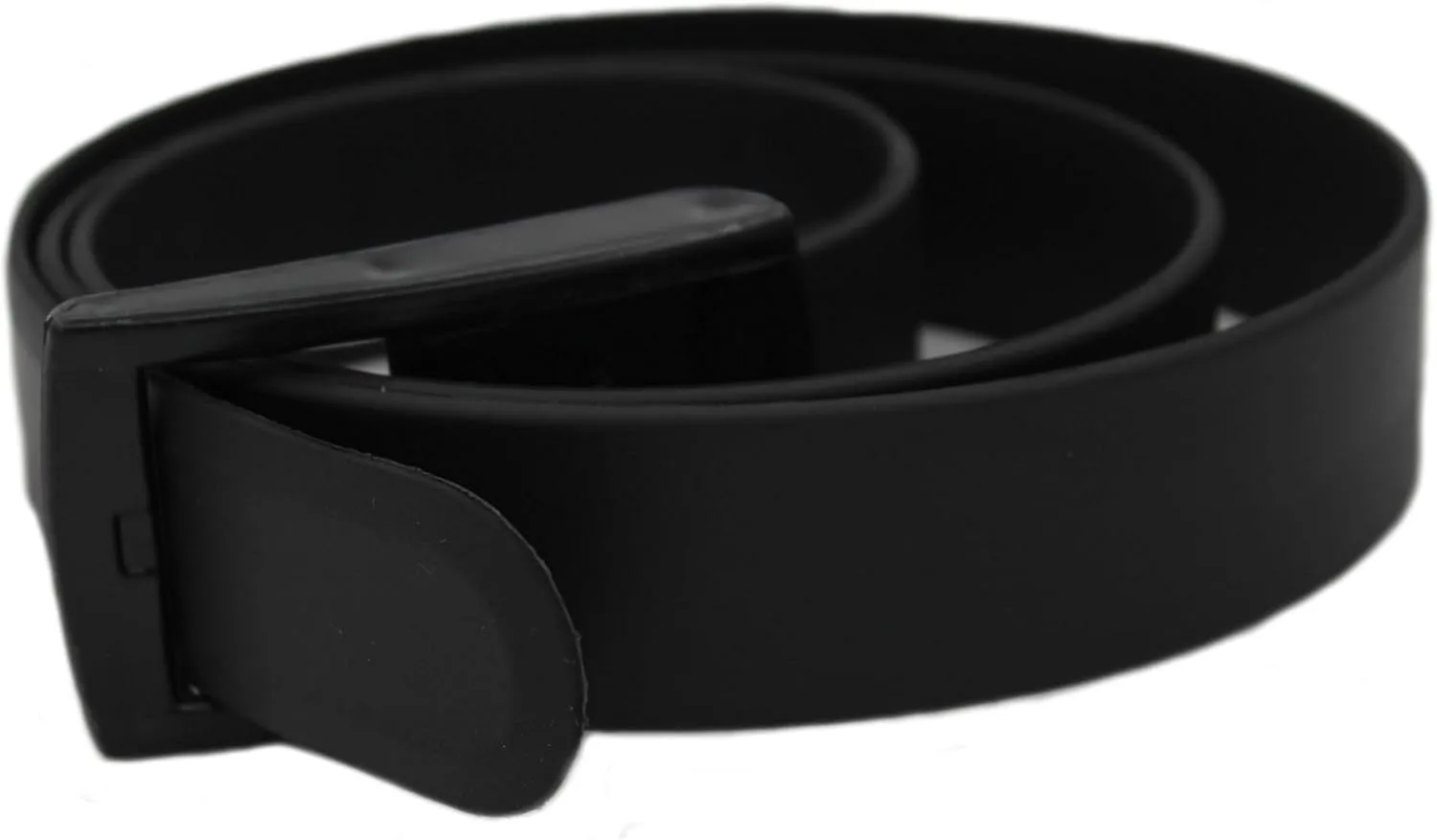 115x3.5cm Unisex Women Men Adjustable Rubber Belt Casual Plastic Belt Silicone Belt with Plastic Buckle