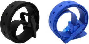 115x3.5cm Unisex Women Men Adjustable Rubber Belt Casual Plastic Belt Silicone Belt with Plastic Buckle