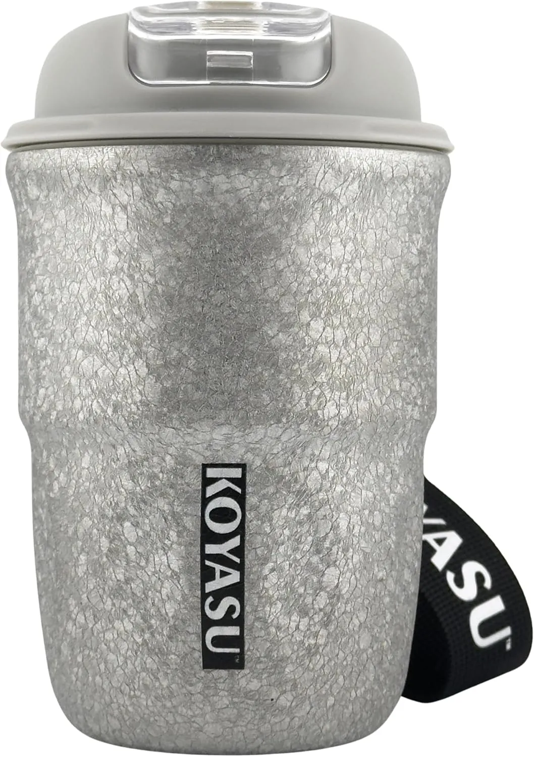11oz Titanium Liner Travel Mug with Lid, Double-Wall Vacuum Insulation, Wide Mouth, Leak-Proof, Chemical-Free & Healthy, men and women hot & cold drinks, for Indoor & Outdoor Use (Gray)