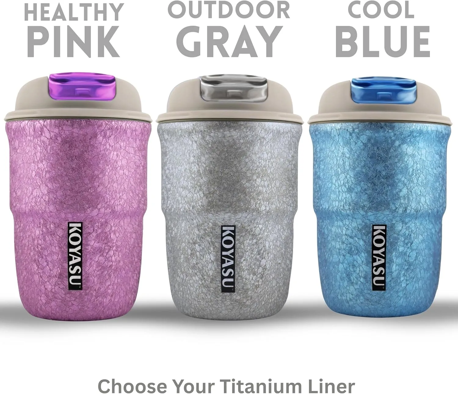 11oz Titanium Liner Travel Mug with Lid, Double-Wall Vacuum Insulation, Wide Mouth, Leak-Proof, Chemical-Free & Healthy, men and women hot & cold drinks, for Indoor & Outdoor Use (Pink)