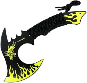 11" Dragon Fire Axe Hunting Camping Survival Steel Hatchet with Sheath