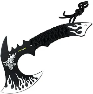 11" Dragon Fire Axe Outdoor Hunting Camping Survival Steel Hatchet