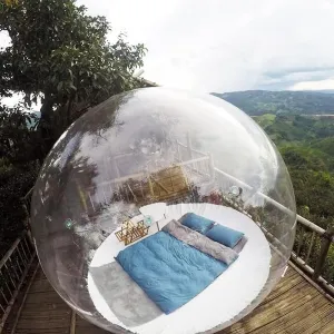 13FT Bubble Tent, Inflatable Dome Transparent Camping Tent, Waterproof Clear Bubble Balloon House, for Outdoor Indoor Camping Stargazing Party