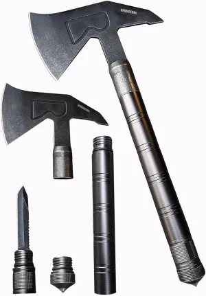 14.5'' Hand-Forged Axe, Aluminum Oxidation Handle Bushcraft Hatchet with Sheath,Survival Axes and Hatchets,Gardening Axes,Wood Chopping Axe, Camping Gears