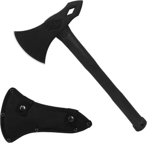 15 inch 2 lb Chopping Axe Camping Hatchet, Gardening Splitting Axe Forged Steel Wood Splitting Tool with Fiberglass Handle Anti-Slip Grip, 15inch-2lb