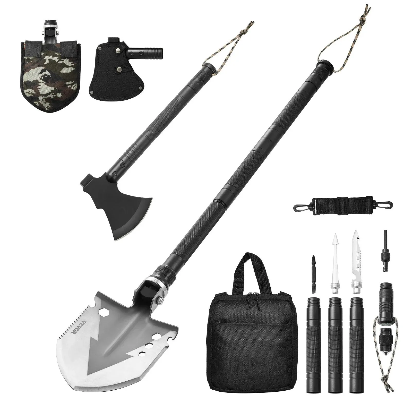 16-In-1 Survival Toolkit for Camping with Hatchet