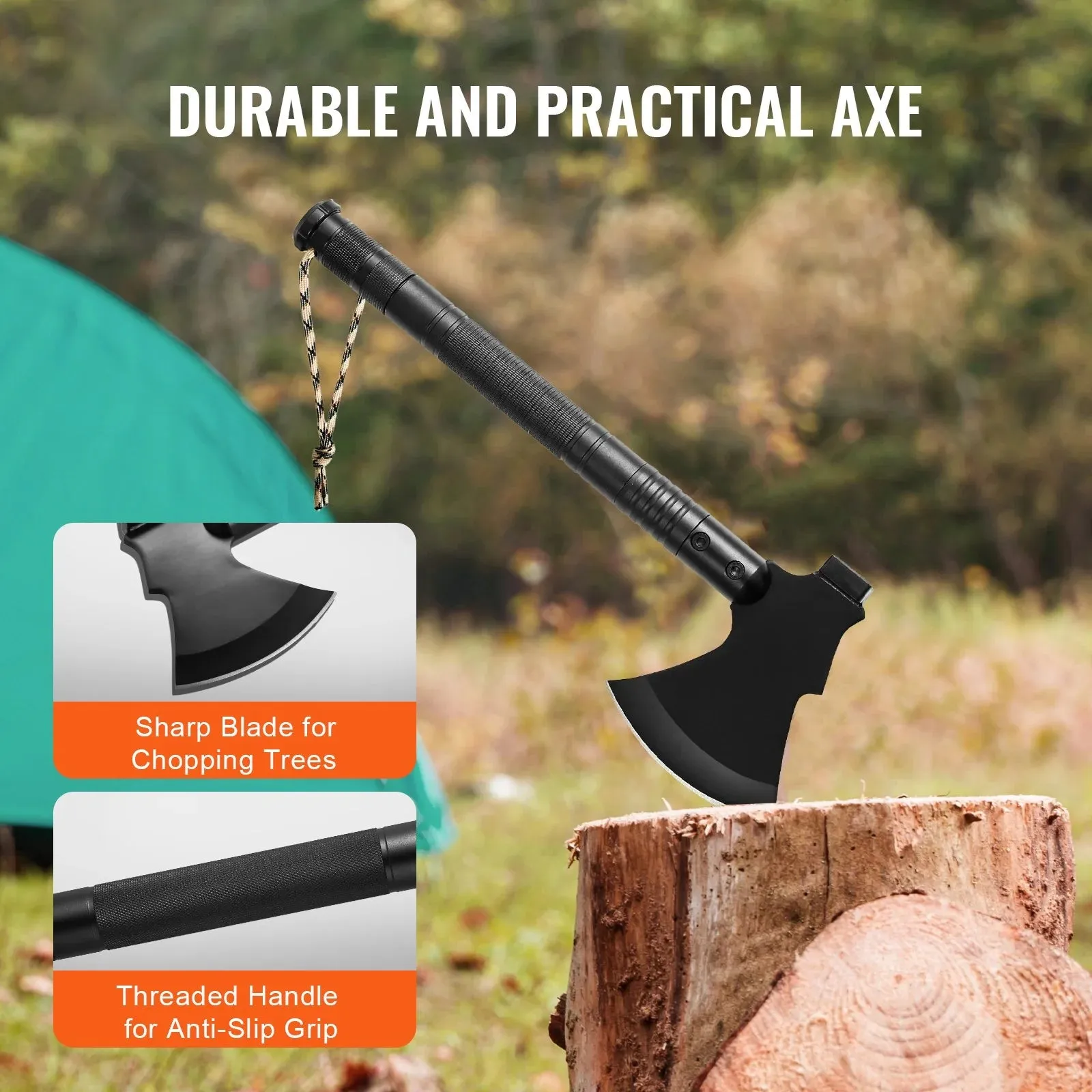 16-In-1 Survival Toolkit for Camping with Hatchet