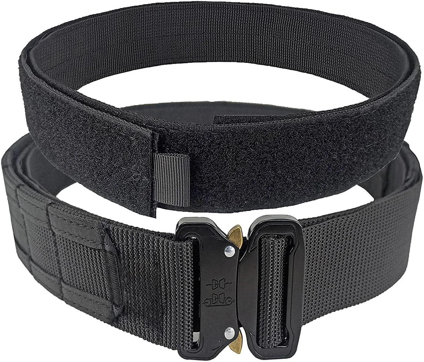 1.75 Inch Width Adjustable Nylon Tactical Molle System - Double-Layered Battle Belt, Heavy-Duty Combat EDC Belt