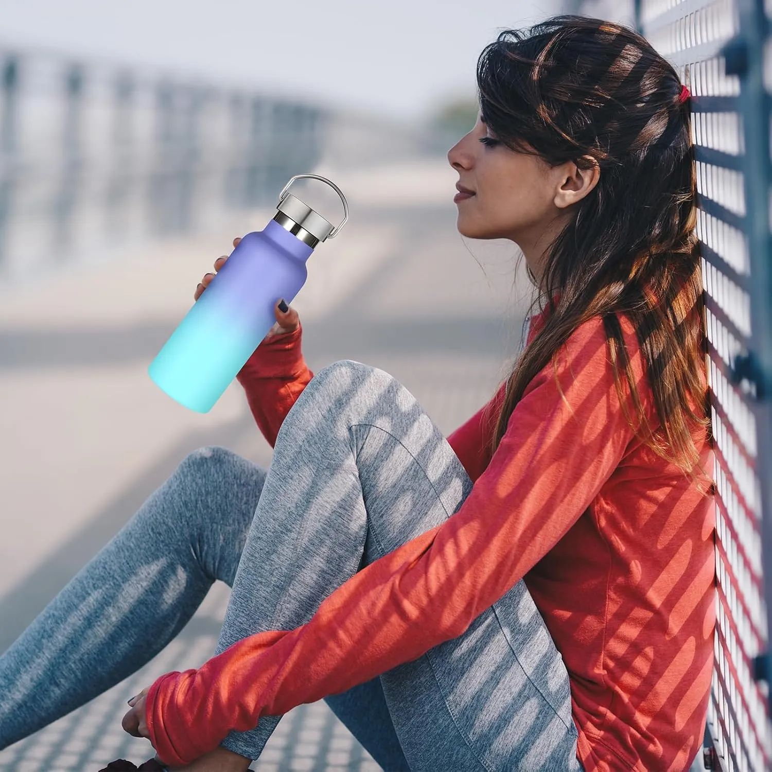 17oz Stainless Steel Water Bottle,Leak-Proof Sweat-Proof Travel Flask,Double Wall Vacuum Thermos,Portable Insulated Cup,Reuseble Metal Bottle for School Sports Hikers Kids,Assorted(4Packs)