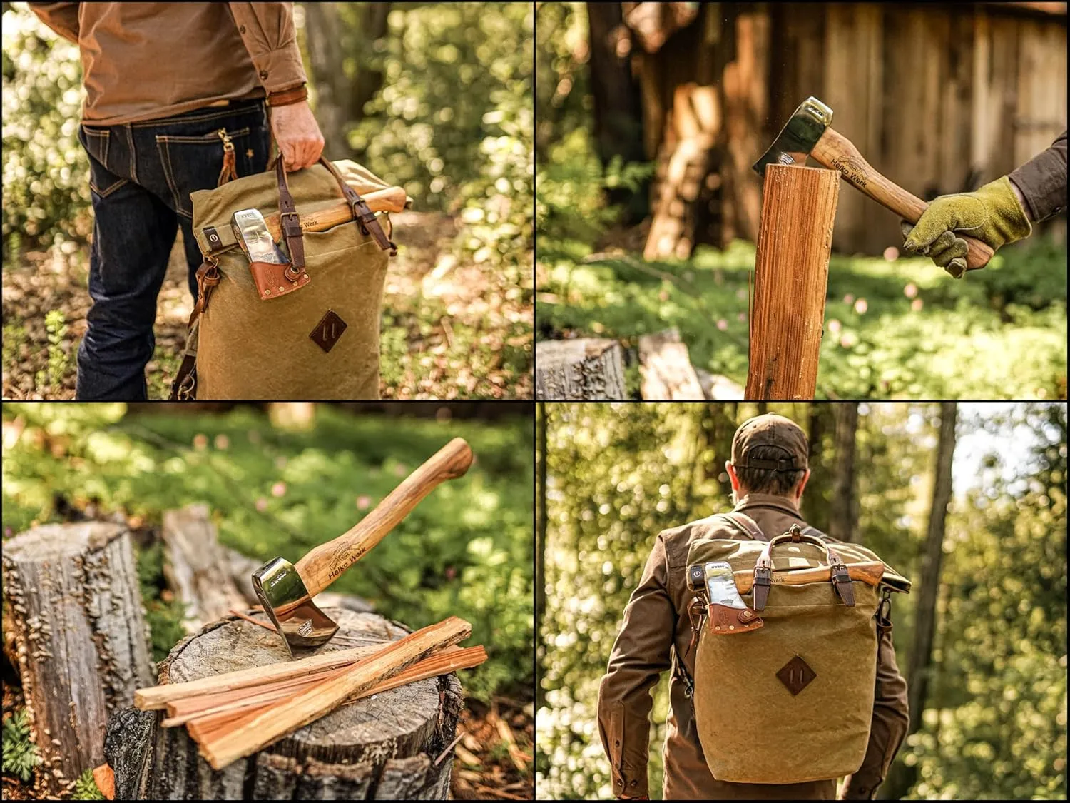 1844 Helko Werk Germany Classic Voyager Hatchet - Camp Hatchet for Scouting, Camping, and Backpacking, Small Camping Axe with Hammer Head poll - Head 1 lb, Handle 13 in. (Voyager) #10107