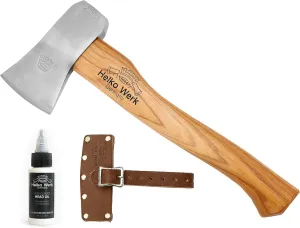 1844 Helko Werk Germany Classic Voyager Hatchet - Camp Hatchet for Scouting, Camping, and Backpacking, Small Camping Axe with Hammer Head poll - Head 1 lb, Handle 13 in. (Voyager) #10107