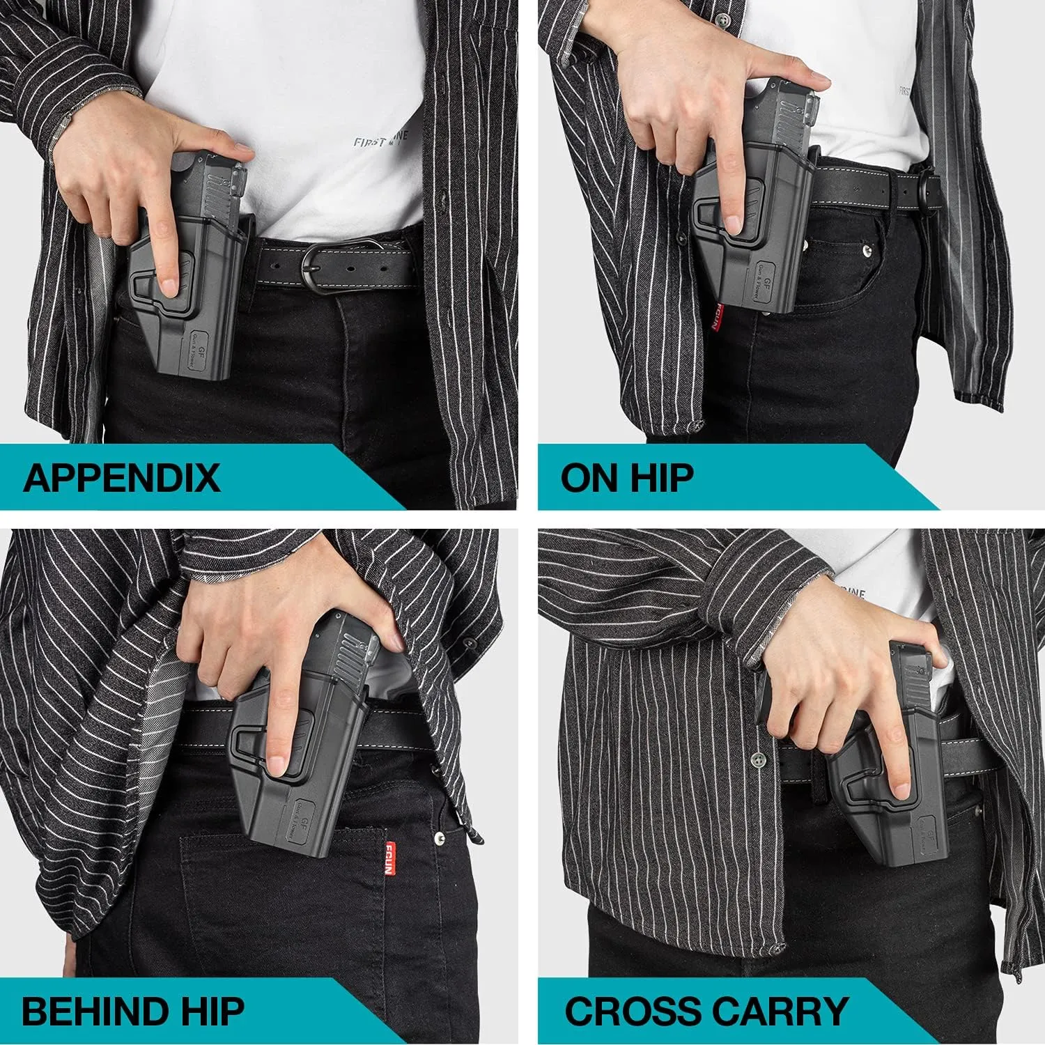1911 Holster,OWB Holster for Colt 1911/Elite Force 1911/ Kimber 1911/Rock Island Armory 1911/Springfield 1911/1911 Full Size 5'' No Rail. Adjustable Cant-Right Hand