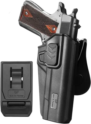 1911 Holster,OWB Holster for Colt 1911/Elite Force 1911/ Kimber 1911/Rock Island Armory 1911/Springfield 1911/1911 Full Size 5'' No Rail. Adjustable Cant-Right Hand