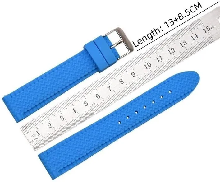 1PC Silicone Watch Band, Sport Waistband Replacement with Size 18mm 20mm 22mm 24mm for Men and Women