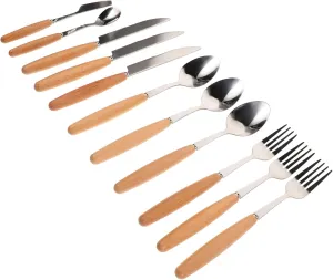 1set Camping Utensil Set with Organizer Bag Stainless Steel Cutlery for People Compact Tool for Outdoor Dining for Camping Hiking and Picnics
