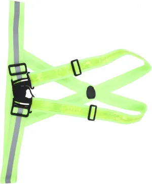 1Set Luminous Adjustable LED Reflective Vest for Night Running High Visibility Safety Gear with Elastic Belt for Outdoor Activities Walking Cycling and More