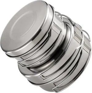 1set Outdoor Stainless Steel Cookware Portable Camping Cookware Kit Easy to Clean Compact for Hiking Picnics Bbqs Outdoor Cooking