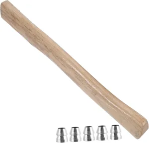 1Set Wooden Hatchet Handle Replacement with Wedges Durable Woodworking Tool for Camping and Outdoor Activities Easy to Install for Carpenters and Builders