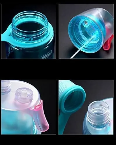 2-in-1 Mist and Drink Water Bottle Click Sale 600ml Spray Sipper for Outdoor & Fitness Use