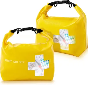 2 Pack of Waterproof First Aid Kit, Empty Lightweight Boat Dry Bag, Portable Emergency Survival Medical Supplies for Swimming Traveling Hiking Camping Backpacking Cycling