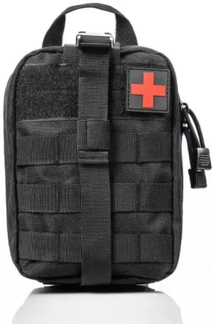 2 Pcs Tactical Medical Pouch, MOLLE System, First Aid Pouch, Rip-Away EMT Bag, Empty Utility Pouch for Outdoor Activities
