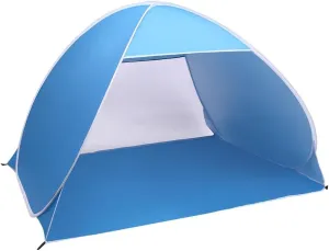 2-Person Double Door Camping Tent, All-Weather Family Dome Tent, Easy Setup Outdoor Beach Tents with Mesh Layer & Carrying Bag, Portable Lightweight Easy Setup Tents for Backpacking Hiking Fishing