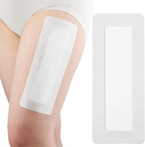 20 Pcs Waterproof Knee Replacement Dressing | 4x8 Inch Long Post Surgery Gauze Bandage with Adhesive Border   Non-Stick Central Pad, Hip Wound Incision Recovery