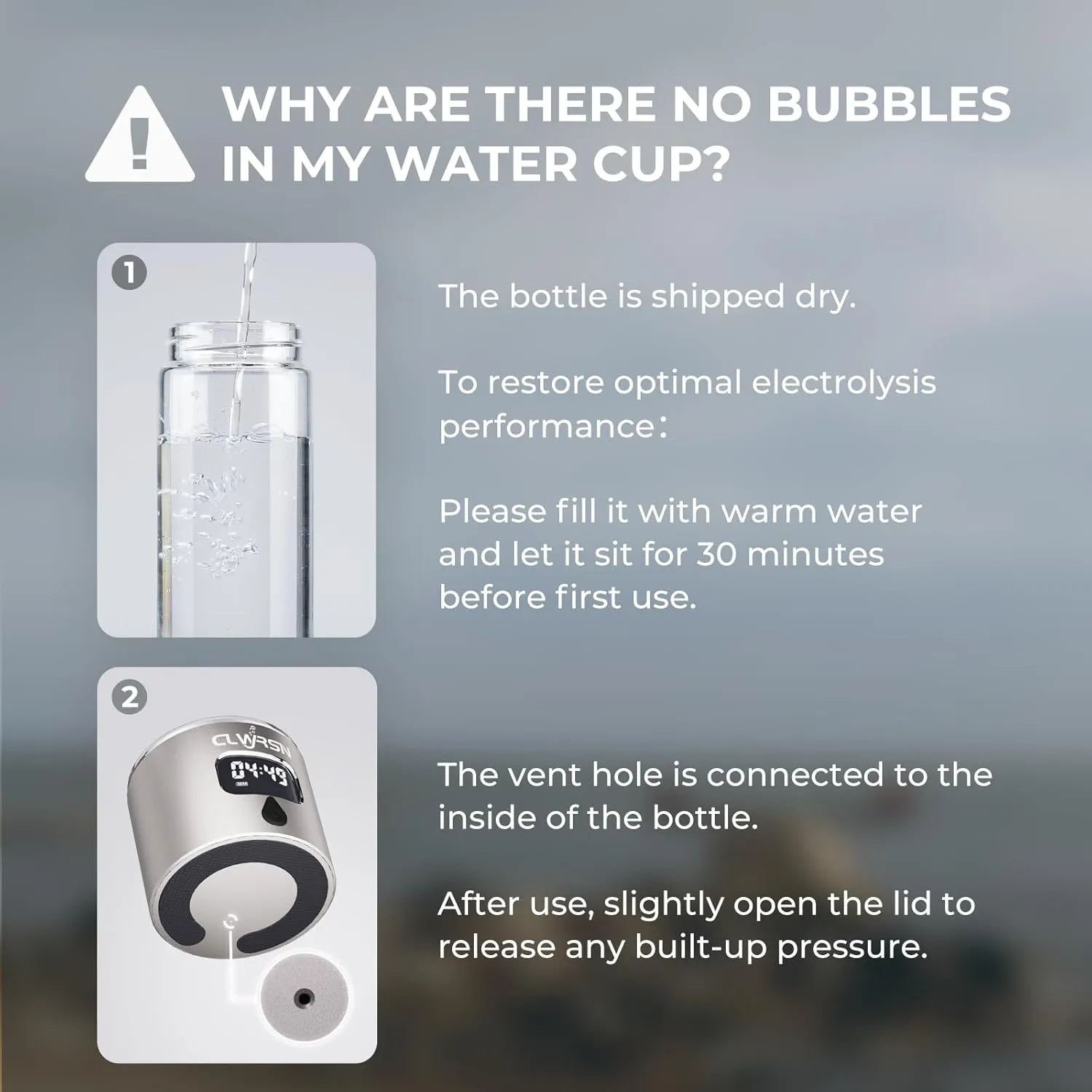 2025 Hydrogen Water Bottle Generator-Portable Hydrogen Water Ionizer Machine-SPE/PEM Technology-Athletic Performance & Hydration System-Alternative to Hydrogen Water Pitcher(Silver)