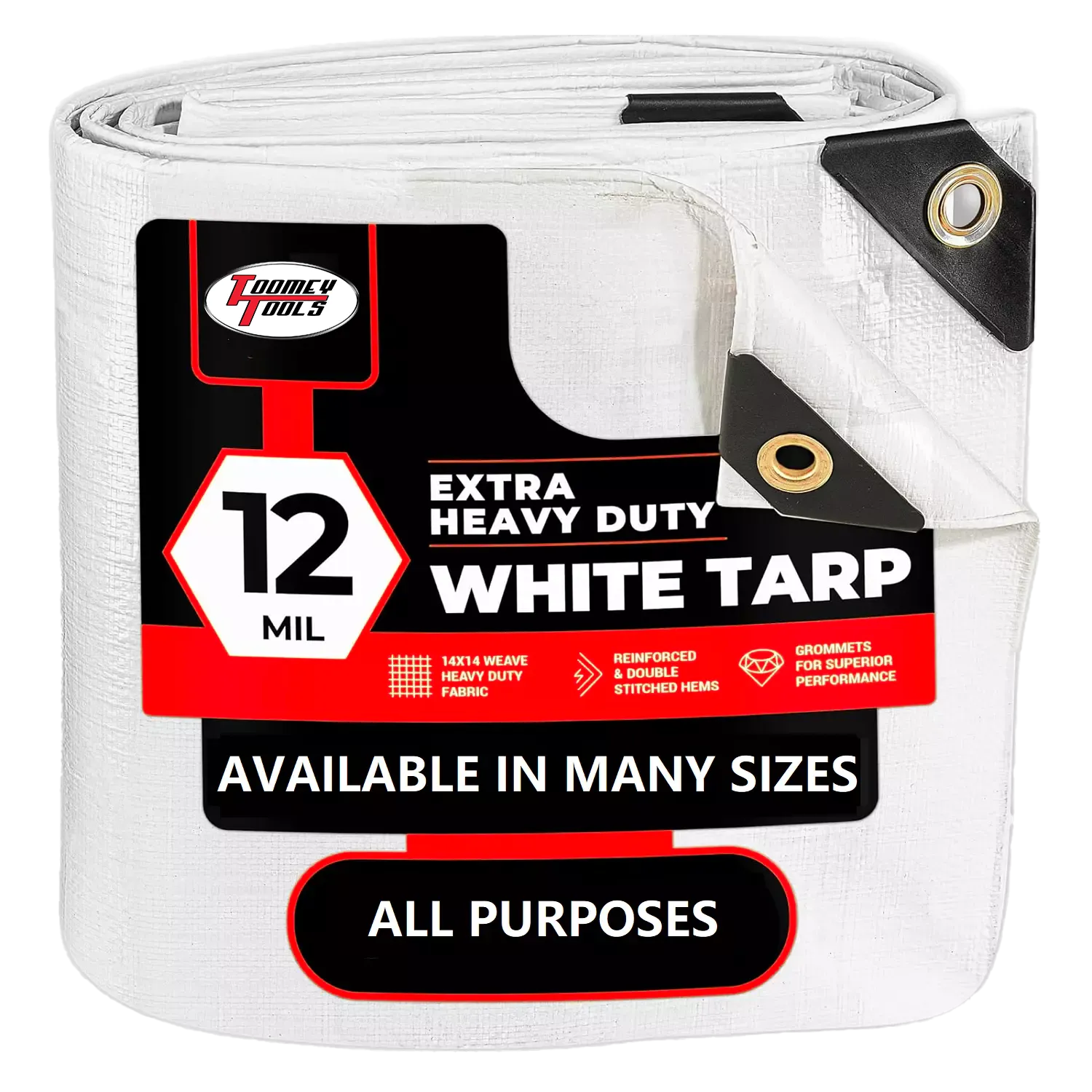 24 x 24 Heavy Duty Canopy Tarp - White
