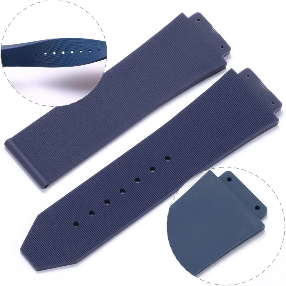 25mm Big Bang Replacement Band Compatible with Hublot Big Bang Watch Strap Sports Waterproof Rubber Watch Accessories