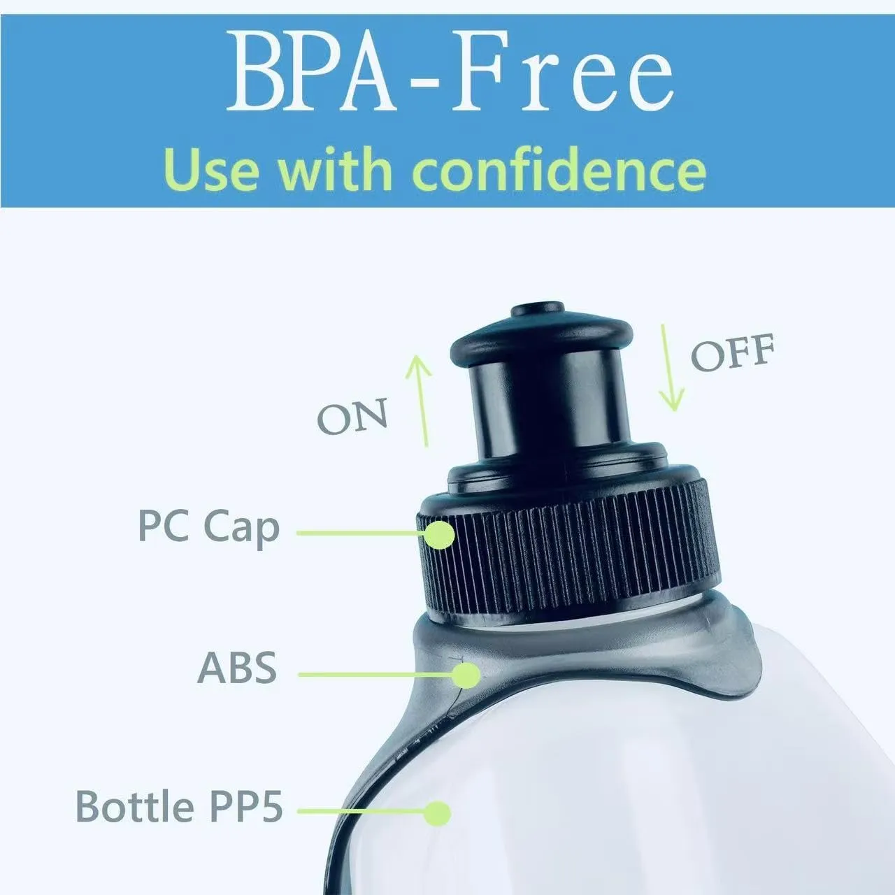 2Pack 10oz 300ml Water Bottle for Hydration,Water Bottle for Running,BPA-Free Plastic for Running/Marathon/Walking/Hiking/Cycling/Trail/Skiing (2 Pack)