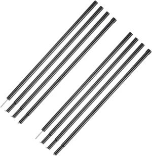 2pcs Metal Tent Pole Kit Tarp Poles for Camping Lightweight Replacement Tent Rods for Outdoor Use for Hiking and Awning