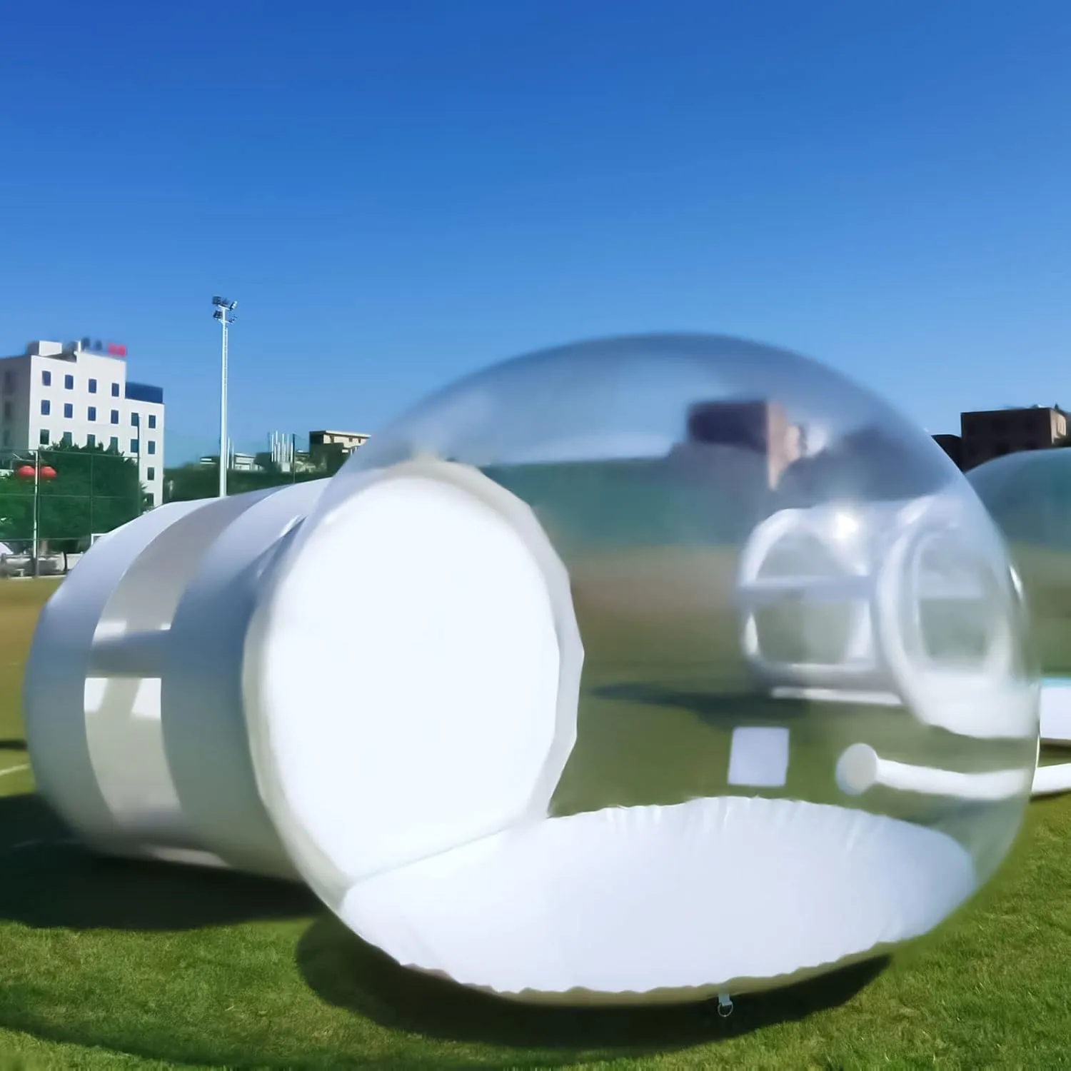 3 2M Inflatable Bubble Igloo Tent Transparent Dome with Quiet Air Blower for Advertising Event Indoor/Outdoor Family Backyard Camping Festivals Stargazing