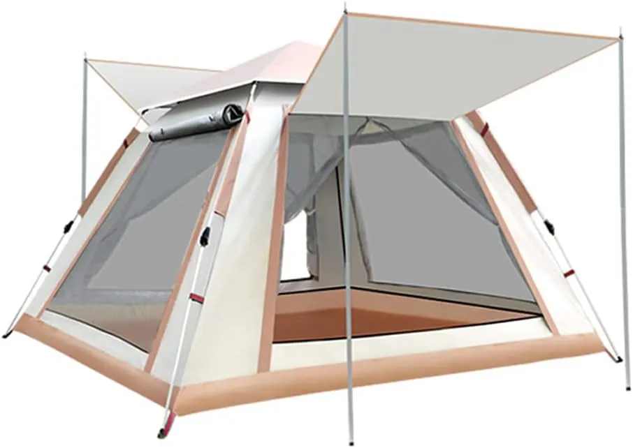 3-4 Person 60 Sec Setup Family Camping Tent Waterproof Windproof Tent with Top Rainfly Instant Cabin Tent for Camping Hiking Mountaineering